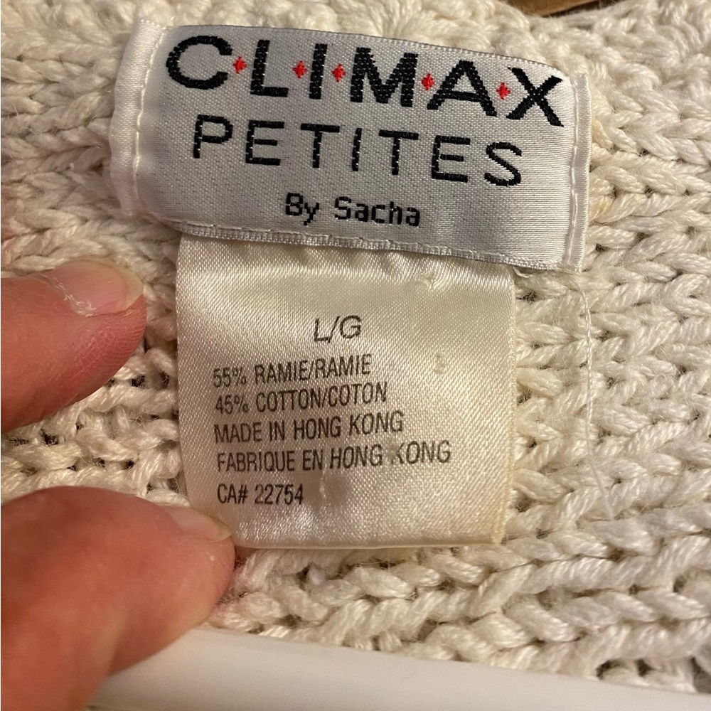 Vintage Climax crochet sweater. SZ L - Picture 5 of 5